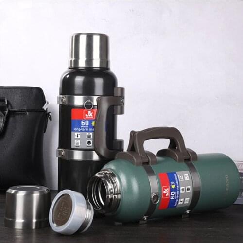 Hot 4000ml High Capacity Stainless Steel Thermos Fashion Outdoor Automotive Water Thermo Cup Portable Insulation Vacuum Cup Gift