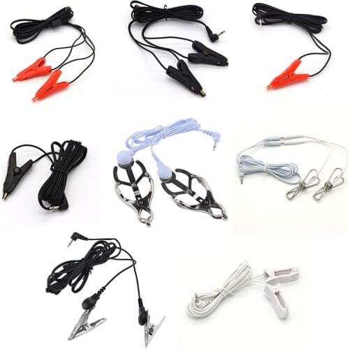 Electric Shock Nipple Clamps Labia Torture Therapy Massager Tools Adult Game SM Player Sex Toys Accessory Products for Men Women