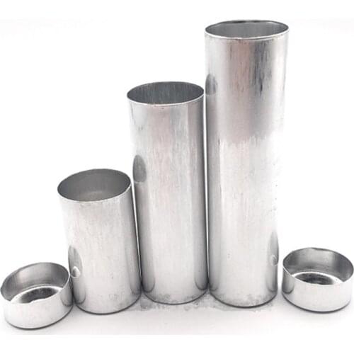 50pcs New Dental Lab Aluminum Cartridge With Lip For Dental Flexible Acrylic Denture Use -5 Length