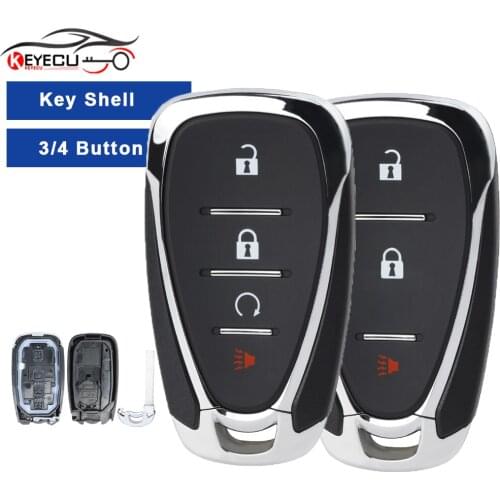 KEYECU Smart Remote Key Shell Cade 3 Button / 4 Button for Chevrolet Equinox Bolt EV Trax 2017-2019 FCCID: HYQ4AA HYQ4EA