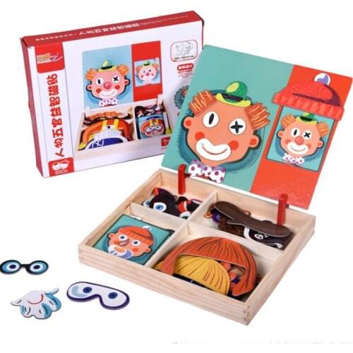 ESUN Magnetic Busy Board Montessori Early Childhood Education Toy Magnetic Puzzle Busy Board Cartoons Jigsaw Game Preschool Toys