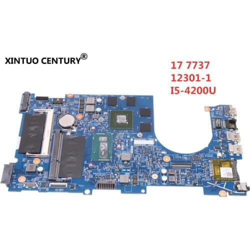 Laptop Motherboard DOH70 12309-1 FOR Dell Inspiron 7737 CN-02D5TK 2D5TK PWB F53D4 REV A00 I5-4200U Motherboard tested 100