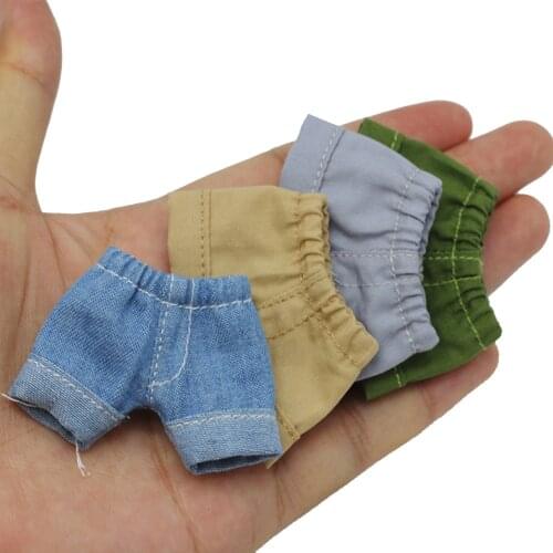 Mini Doll Clothes Jeans Casual Short Pants For 1/12 bjd Ob11 Doll Dress Up Doll Accessories