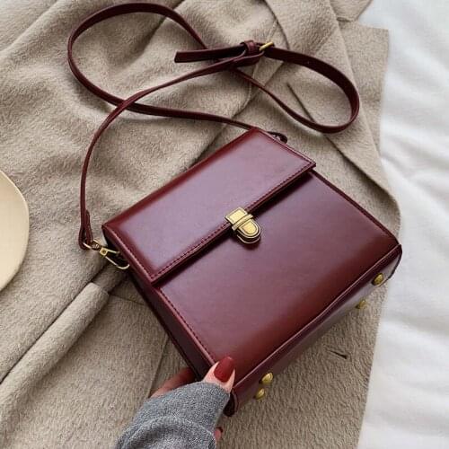 Fashion Simple Style Vintage Leather Crossbody Bags For Women Luxury Shoulder Bag Female Travel Handbags tote bags for women