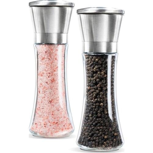 Stainless Steel Pepper and salt mill grinder set (2PS pepper mills)