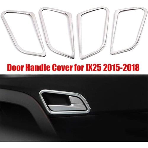ABS Chrome Inner Door Bowl Cover Trim Styling Stickers for Hyundai Creta IX25 2015-2018 Car Interior Mouldings