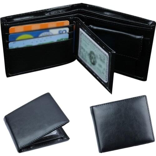 2018 New Soft Leather Mens Wallets Short Coin Purse Mini Vintage Wallet Hasp Money Bag Card Holder Pocket Purse Black Wallet