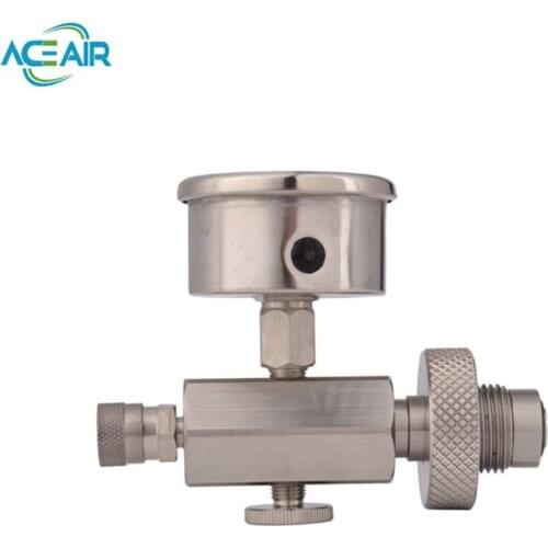 PCP Air Filling Adapter DIN G5/8 With 40mm Gauge Stainless Steel 4 Models