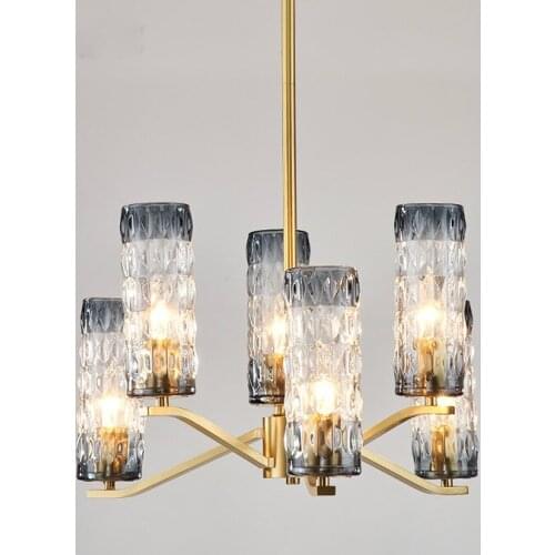 Post-modern living room chandelier bedroom simple creative art glass lamp American designer fashion chandelier LB032109