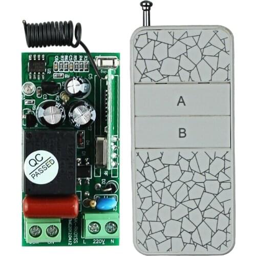 Receiver Transmitter AC220V 1CH Wireless Remote Control Light Switch System For Light Lamp LED SMD ON OFF 315Mhz/433.92Mhz