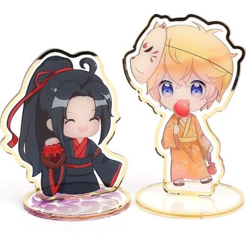 Promotional VOGRACE printed gold acrylic standee hot sale no MOQ anime cartoon stand keychain as gift