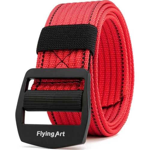 Tactical Belt Outdoor Military Metal Buckle Police Heavy Training Canvas Mens Elastic Waist Belt Unisex Cowboy Pants Accessories