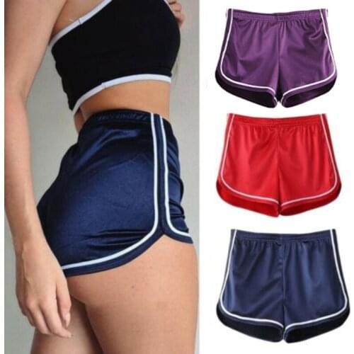 2020 Summer Women Shorts Silk Slim White Edge Shorts Beach Style Side Stripe Sexy Shorts