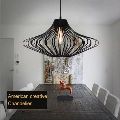 Modern Chandeliers Black Iron Industrial Style Birds Nest Restaurant Hotel Bar Nordic Minimalist Bedroom Balcony Lighting