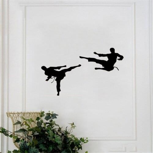 Karate Sport boxing Wall Stickers Bedroom against martial Decal Vinyl Wall Sticker ph329