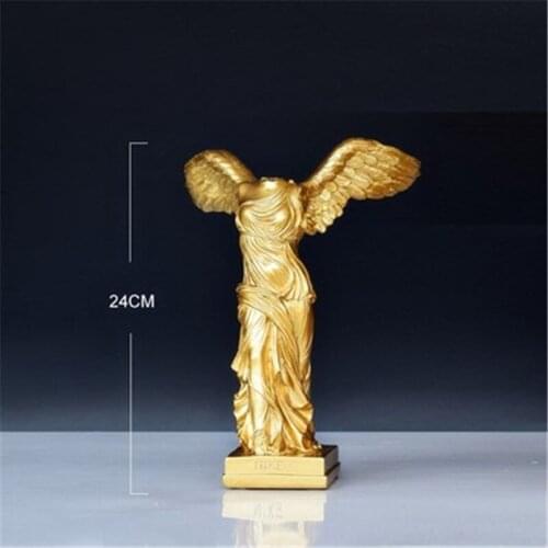 ANCIENT GREEK VICTORY GODDESS STATUE RESIN ORNAMENTS CHARACTER SCULPTURE CRAFTS HOME OFFICE DESKTOP DECORATION FIGURINE L3434