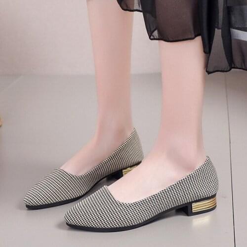 2021 Autumn Women Flats Sequins Heeled Slip on Shoes Woman Ballet Flats Pointed Toe Dress Shoes Office Ladies Shoes