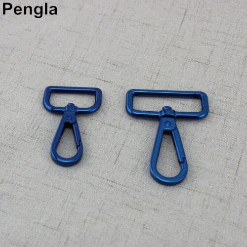 10pcs 50pcs Blue Fashion Die-casting hook trigger snap hook swivel clasp lobster claws swivel hooks hard