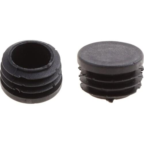 10Pcs Black Plastic Furniture Leg Plug Blanking End Cap Bung For Round Pipe Tube