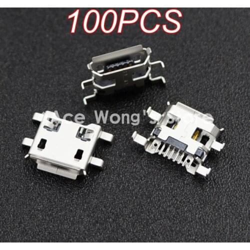 100PCS Tablet Micro USB Sockect Micro USB 5Pin Jack Connector Port For Mobile Phone Camara Laptop (A-09)