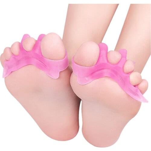 2pcs=1pair Hallux Valgus Toe Corrector Bones Overlapping Gel Silicone Toes Separators Foot Protector Toes Separator Manicure