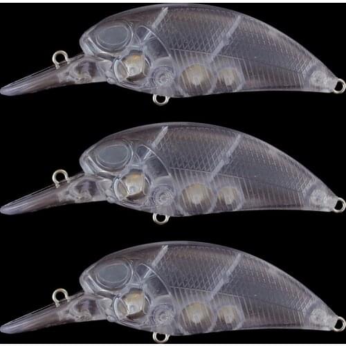 Minnow Fishing Lure Blanks 5pcs/lot 8.5cm 13.8g Unpainted Minnow Lure Bodies Plastic Clear DIY Hard Lure Artificial Bait
