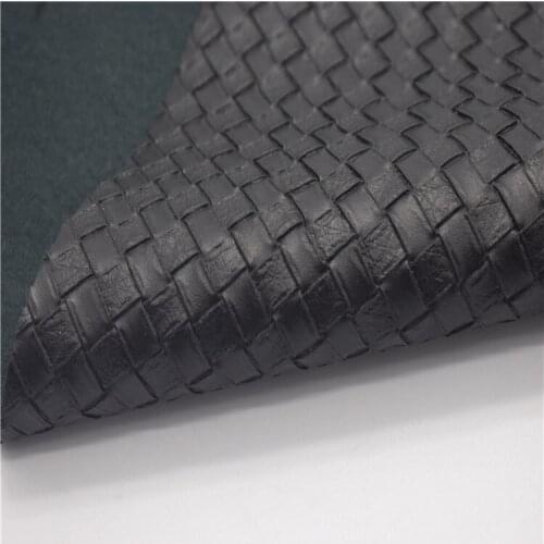 Black synthetic PVC twill weave leather materials