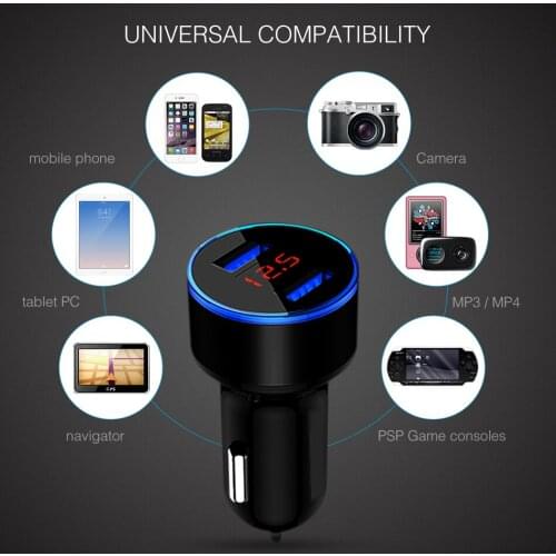 3.1A Dual USB Car phone Charger For Skoda Octavia Yeti Roomster Fabia Rapid Superb KODIAQ Citigo KAMIQ KAROQ SCALA VISION X