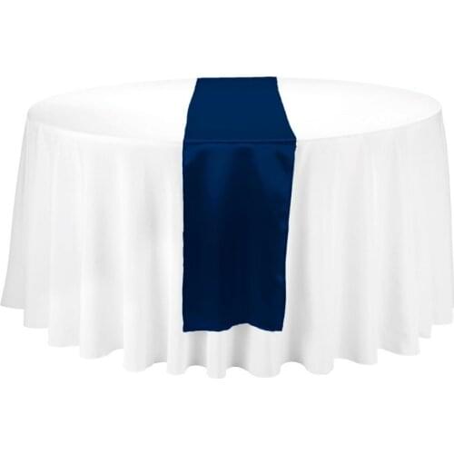 20Pcs Navy Blue 12" x 108" Elegant Satin Table Runners Table Cloth for Wedding Party Banquet Decoration Free Shipping