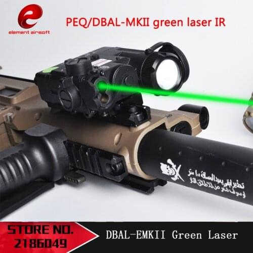Element Airsoft Flashlight IR Laser Green Laser LED DBAL-EMKII Multifunction Tactical IR DBAL-D2 Battery Case DBAL EMKII EX454
