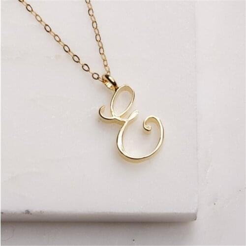 Europe/US Fashion Pendant English Letter E Text Necklace Gift For Mom/Girlfriend Party Rose Gold Jewelry
