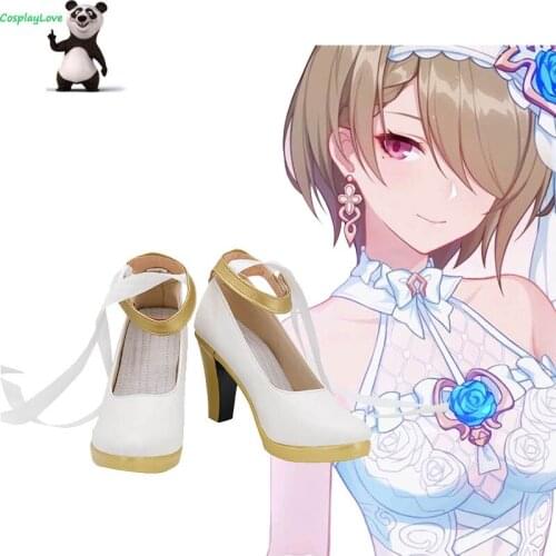 Honkai Impact 3rd Rita Rossweisse White Shoes Leather Custom Made For Halloween Christmas
