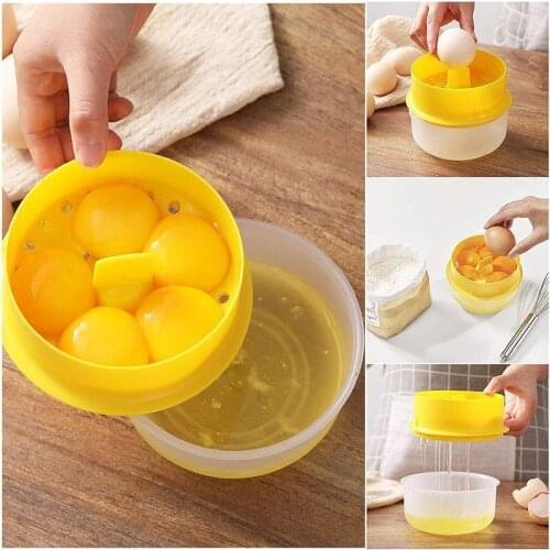 Egg Separator Tool Home Kitchen Assistant Egg Yolk Protein Separator Gadget 13x7cm Quick Separation Egg Separator Accessories