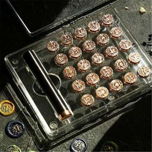 A-Z Alphabet Stamp Head Set DIY Removable 26 Letters Heads Sets Wax Seal Stamps Postage Journal Package Wedding Gifts Envelope