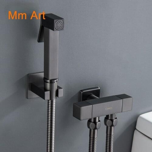 Copper Toilet Accessory Washing Spray Gun Faucet Gun Gray High Pressure Cleaning Health Faucet Toilet Booster Washing Water Gun