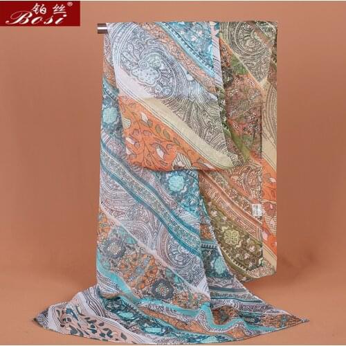 Fashion silk Scarf hijab women Summer thin scarfs luxury shawl ladies chiffon Foulard And Wraps Long scarves Stoles accessories