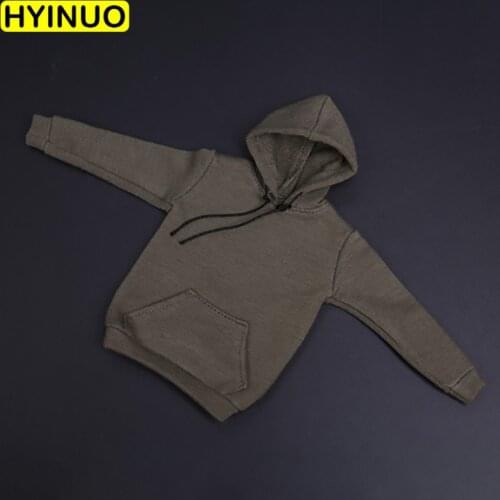 3 Colors 1/6 Scale Mens trend Hooded Sweater Male Hip Hop Boy Sweatshirt Coat Clothes Clothing Set For12"Action Figure MaleBody
