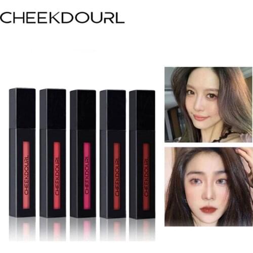 CHEEKDOURL 5 Colors Lipgloss Set Velvet Matte Moisturizing Lipstick Matt Lip Glaze Makeup Long Lasting Lipstick Tubes