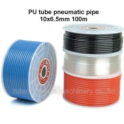 New PU tube pneumatic pipe 10x6.5mm 100m pneumatic cylinder tube
