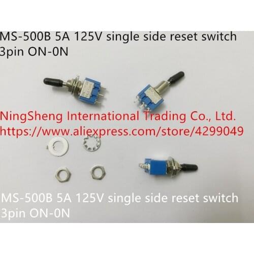 Original new 100% MS-500B 5A 125V single side reset switch 3pin 0N-0N