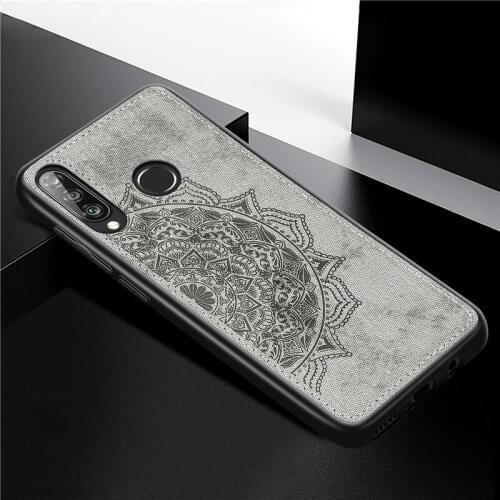 Shockproof case For huawei p30 lite 3D mandala fabric Silicon magnetic Case for huawei NOVA4E back Cover art painting phone case