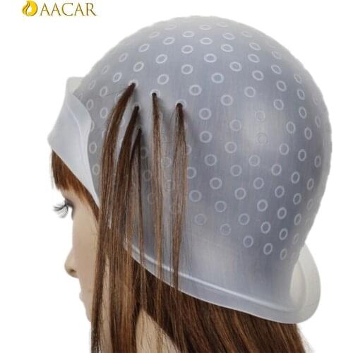 With Hooks Frosting Tipping Color Styling Professional Tools Wholesale 1 Set Reusable Hair Colouring Highlighting Dye Cap