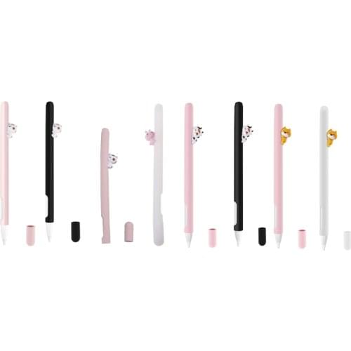 Anti-scroll Cute Cat Silicone Protective Case Pouch Cap Holder Nib Cover Skin For Apple Pencil 2 for iPad pro Pencil 2nd D31 20