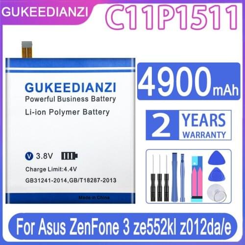 GUKEEDIANZI Replacement Battery C11P1511 xiaotoubanben 4900mAh For ASUS Zenfone 3 5.0 Ze552kl Z012da Z012de Zenfone3
