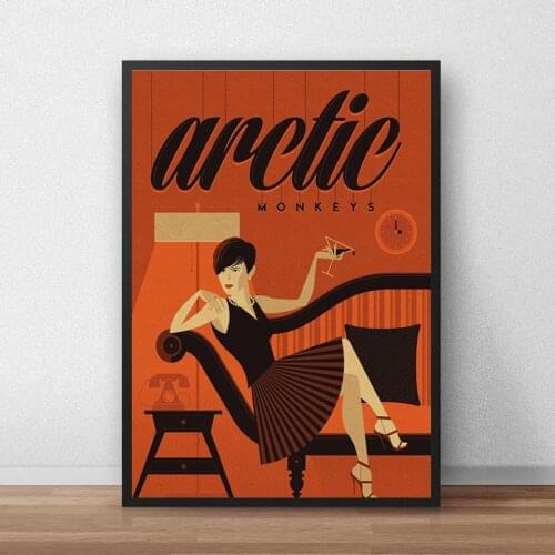 Modern Nordic Arctic Monkey Music Concert Poster Abstract Creative Art Canvas Paintings and Prints Home Decor Shop Bar Bedroom