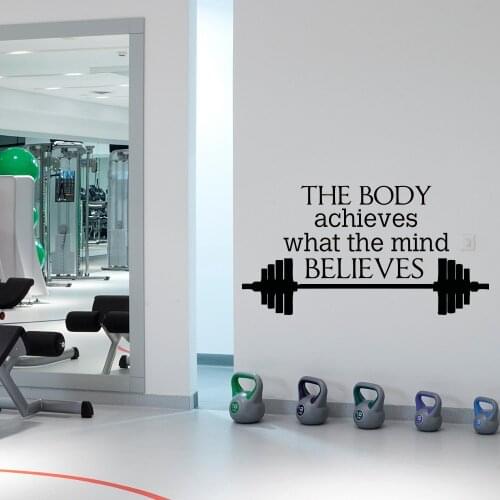 Sport Quote Gym Wall Decals Motivational Quotes Wall Stickers for Men Gym Decoration Removable Indoor Room Decor Poster X685