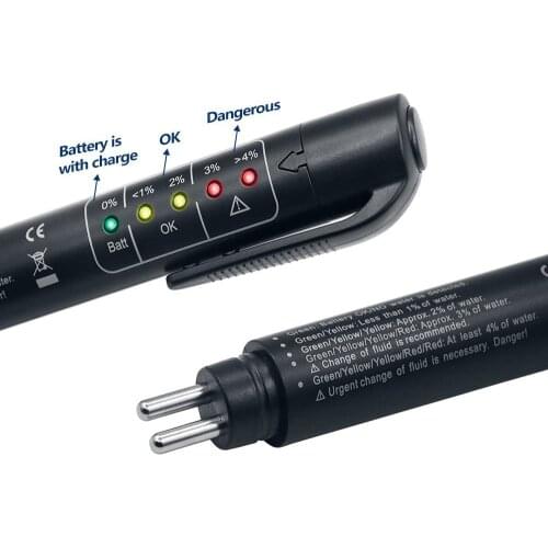 New Brake Fluid Tester 5 LED Auto Diagnostic Brakes Testing Pen Portable Vehicle Auto Brake Tester for DOT3 DOT4