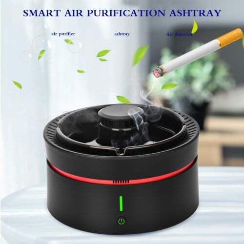 Smokeless Ashtray Smart Air Purifier Ashtray USB Rechargeable Ash Tray Air Cleaner For Outdoor Home Office Car