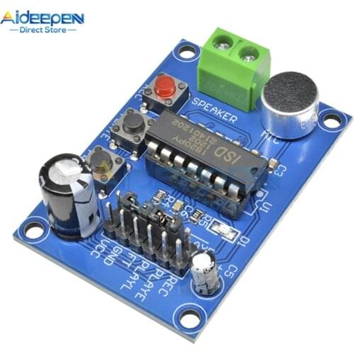 Blue PCB Version ISD1820 Voice Board Voice Module Recording And Playback Module (Board Microphone)