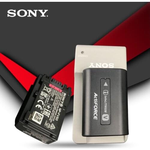2pc Sony Original NP-FV50 Battery NP FV50 HDR XR550E XR350E CX550E CX350E CX150E DCR SR68E SX83E SX63E SX43E CX230 + Charger